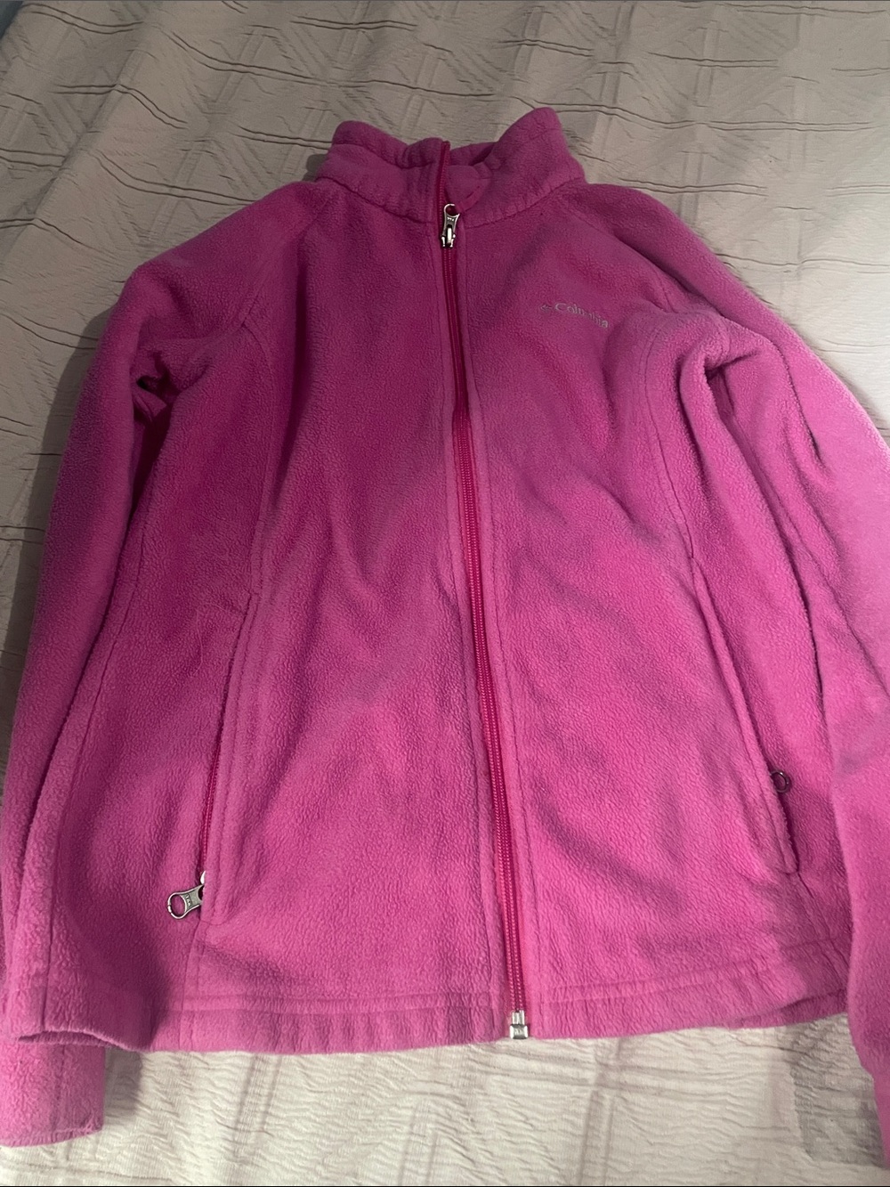 Columbia Bright Pink Full-Zip Fleece Jacket